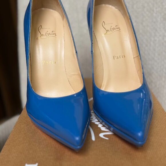 Christian Louboutin Women EU 39 US 8.5 size Blue Shoes Heels Pumps - Picture 7 of 16